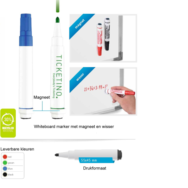 Whiteboardmarkers met logo