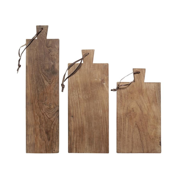 broodplanken van gerecycled teakhout