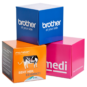 Bedrukte tissueboxes