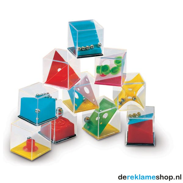 Geduldspelletjes assorti geleverd in een kleurige verpakking