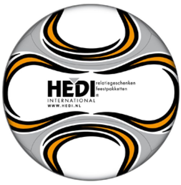 Voetbal met bedrijfslogo