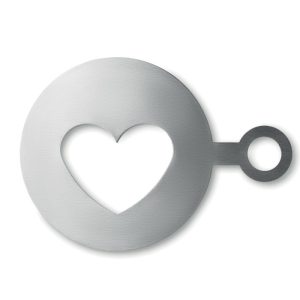 Metalen koffie sjabloon met logo