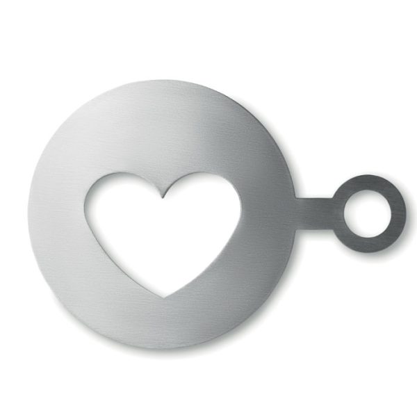 Metalen koffie sjabloon met logo