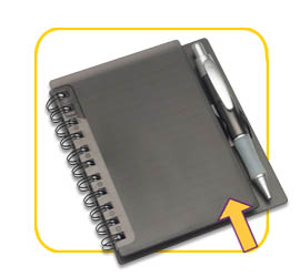 Notitieboekje met pen