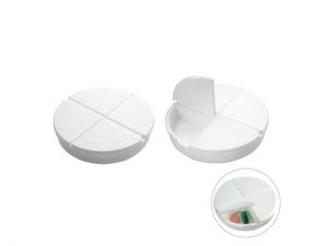 wit pillendoosje bedrukken met logo