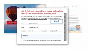 papieren antwoordkaart