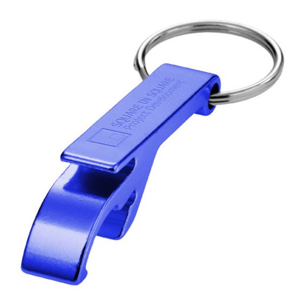Sleutelhanger met fles- en blikopener bedrukken