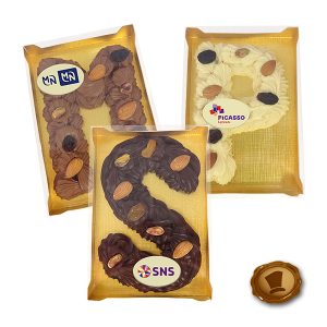 Luxe Chocolade Spuitletter met logo