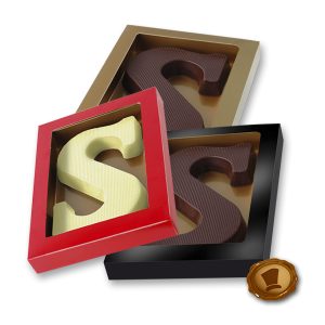 Chocoladeletter 175 gram Streepmotief