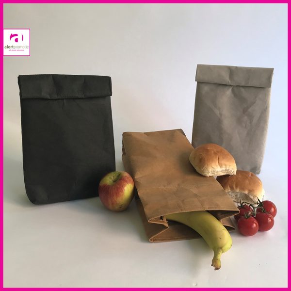 FSC wasbaar kraft lunchbag met opdruk