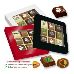 Premium Kerst Pralines 9 stuks met logo