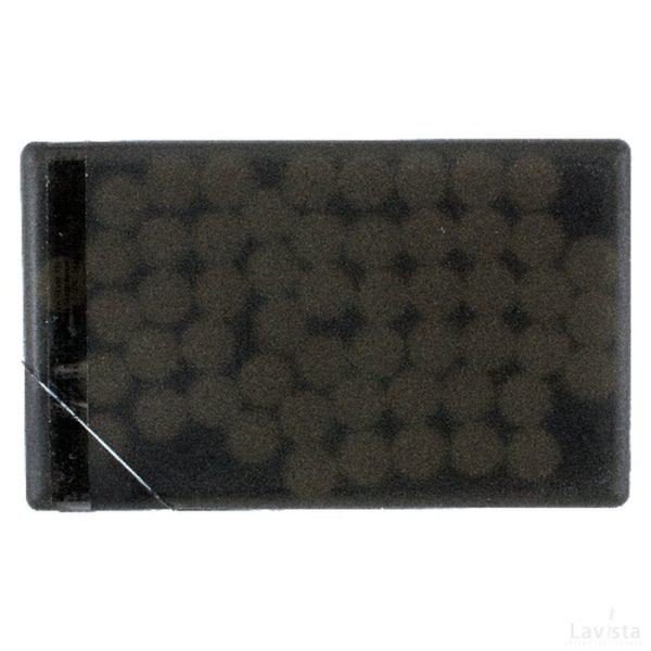 Bedrukte creditcard mintdispenser met logo