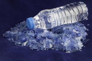 Fles met granulaat