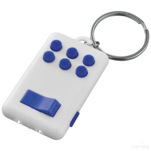 Goedkope bedrukte flip en klik sleutelhanger met lampje met logo