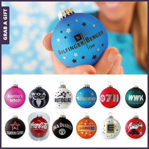 Kerstballen bedrukken met logo
