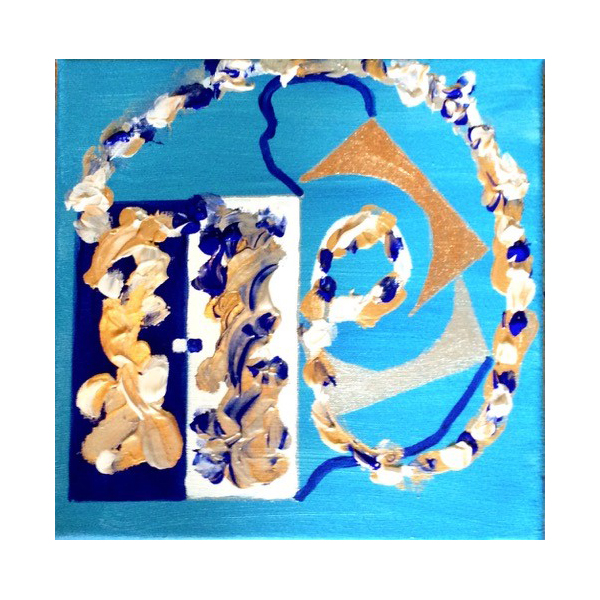 Schilderij We cherish our silver and gold Schilderij We cherish our silver and gold