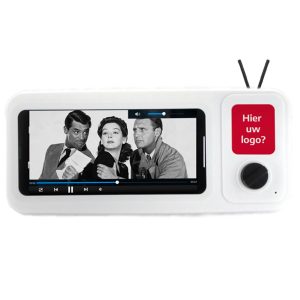 Retro Smart TV bedrukt met logo