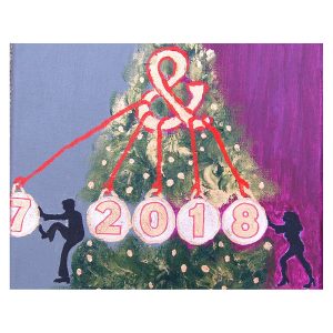 Schilderij We welcome this New Year