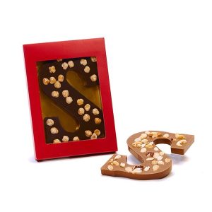 Chocoladeletter S noten