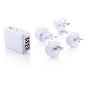 Reisstekker met 4 USB poorten