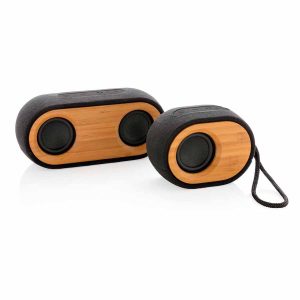 Trendy 10W bamboe speaker.