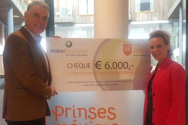 Webo Promotion geeft donatie aan Prinses Maxima Centrum