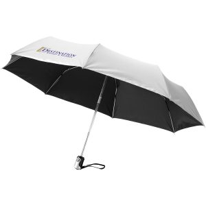Alex 21.5 inch 3 sectie automatische paraplu met bedrukking
