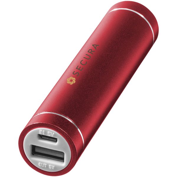 Bolt aluminium powerbank 2.200 mAh met bedrukking