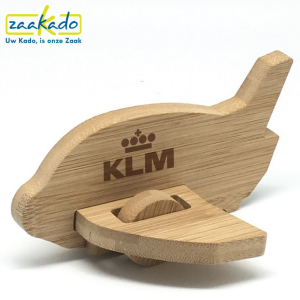 woodlane-bamboe-speelgoed-klm-vliegtuig-relatiegeschenk-cadeau-zaakado-rotterdam-personaliseren