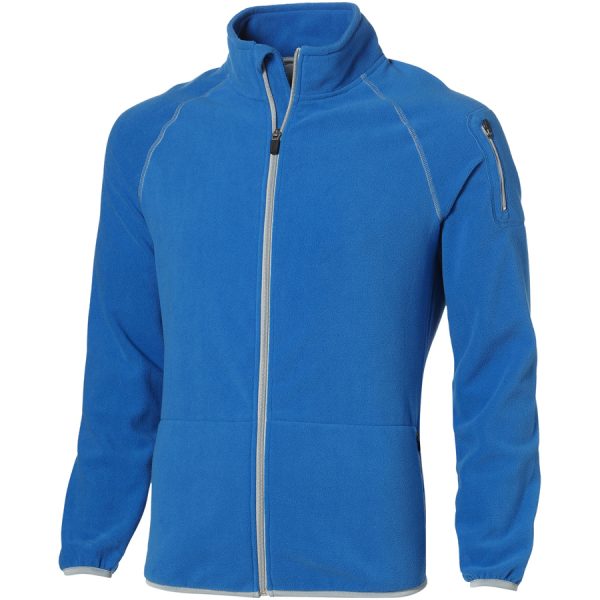 Drop shot heren microfleece jack met bedrukking
