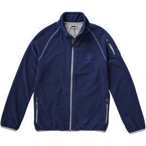 Drop shot heren microfleece jack met bedrukking