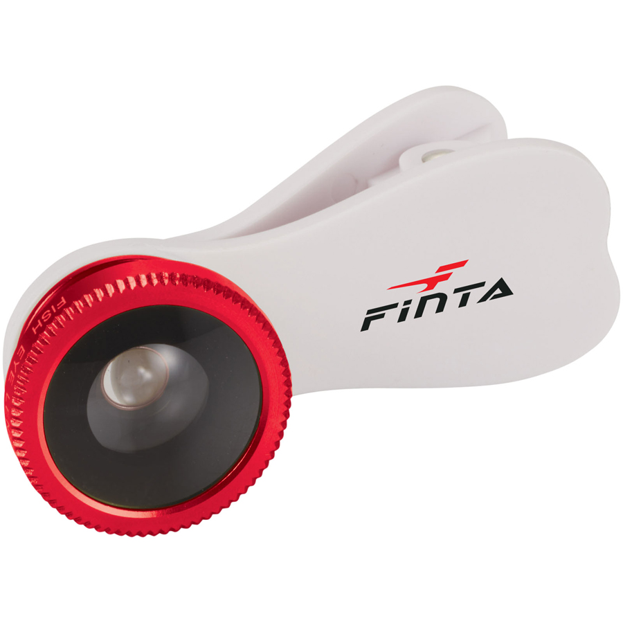 Fisheye lens met bedrukte clip Fisheye lens met bedrukte clip