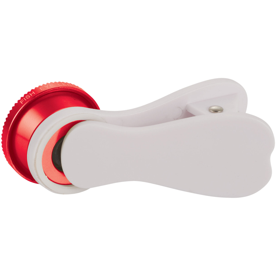 Fisheye lens met bedrukte clip Fisheye lens met bedrukte clip