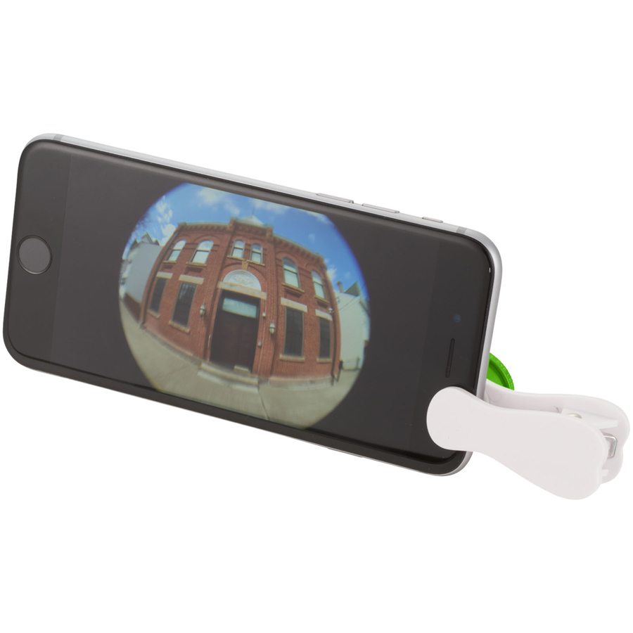 Fisheye lens met bedrukte clip Fisheye lens met bedrukte clip