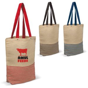 Jute tas met logo bedrukking