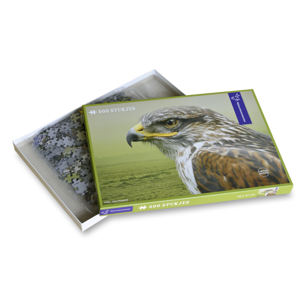 Bedrukte legpuzzels 500 stuks in platte doos
