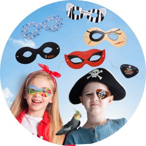 Oogmaskers en piraten ooglapjes