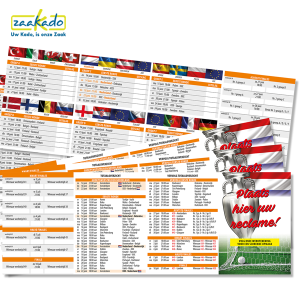 gepersonaliseerd wedstrijdschema