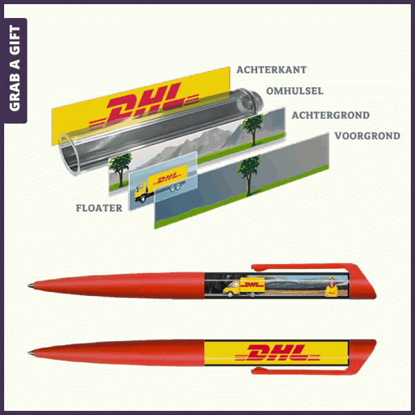 Logo pen met zwevend object