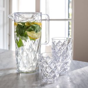 Koziol Crystal Karaf - 1,6 L - met 4 glazen