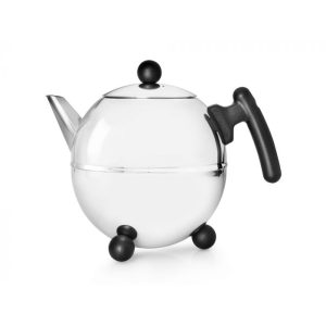 Theepot Duet® Bella Ronde 1,5L, zwart beslag