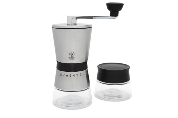 Giftset koffiemolen Bologna met afsluitbare voorraadpot