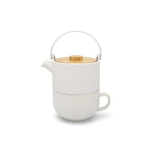 Tea for one Umea, zwart, met bamboedeksel