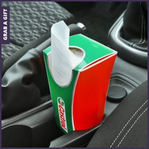 Doos met tissues voor de auto