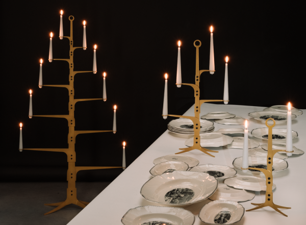 The Ore Glow serie kandelaren op dinertafel Ore Design