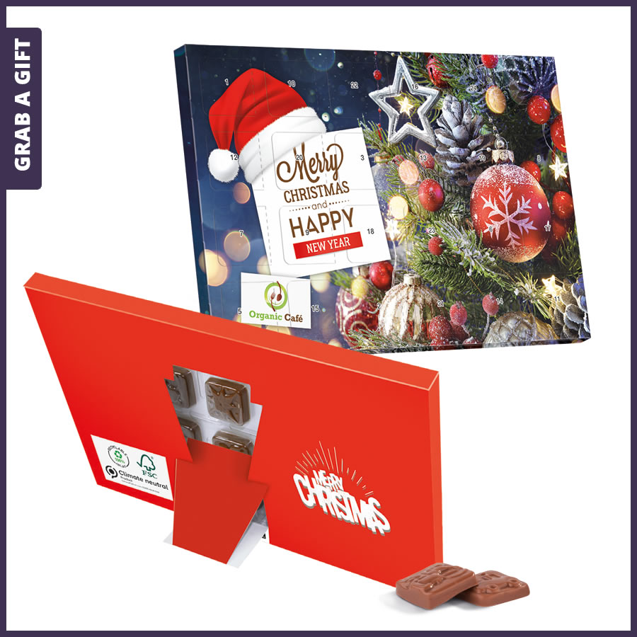 Grab a Gift Adventskalenders 2022 - Klassieke tafel advent kalender volledig in kleur bedrukken