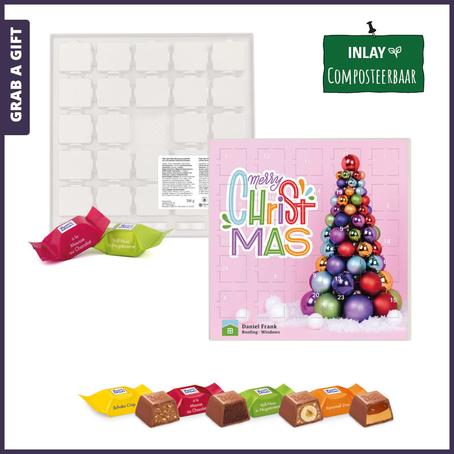 Grab a Gift Adventskalenders 2022 - Vierkante Advent kalender volledig in kleur bedrukken