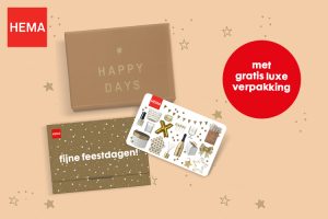 HEMA feestelijke verpakking cadeaukaart