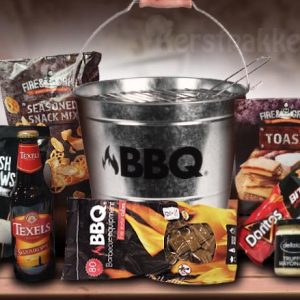 Kerstpakket winter BBQ emmer
