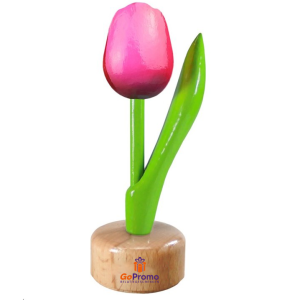 Houten tulp met logo
